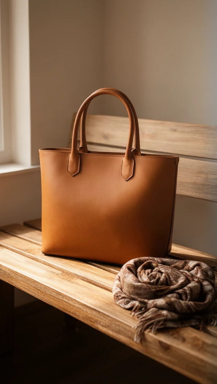 Bolso tote de cuero