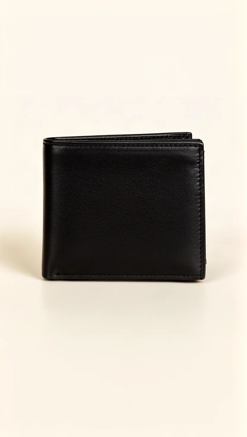 Billetera de cuero negro
