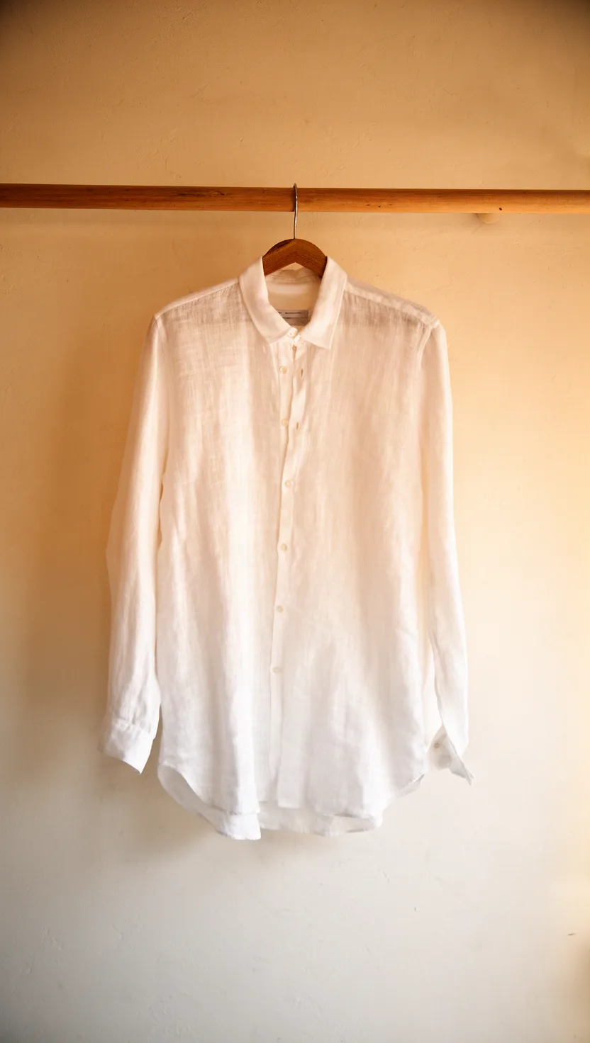 Camisa de lino blanca
